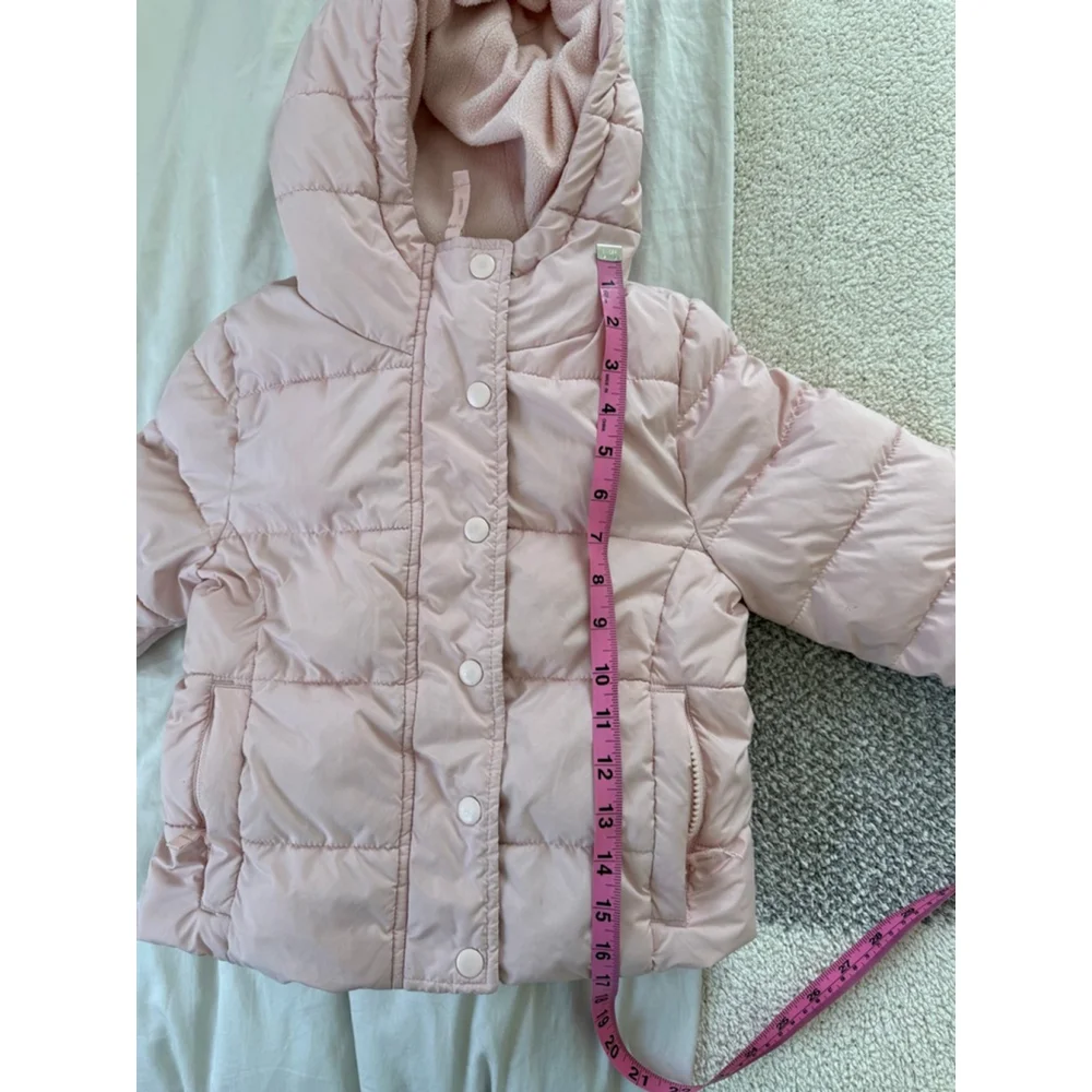 Girls Amazon Essentials Pink Puffer Jacket XS